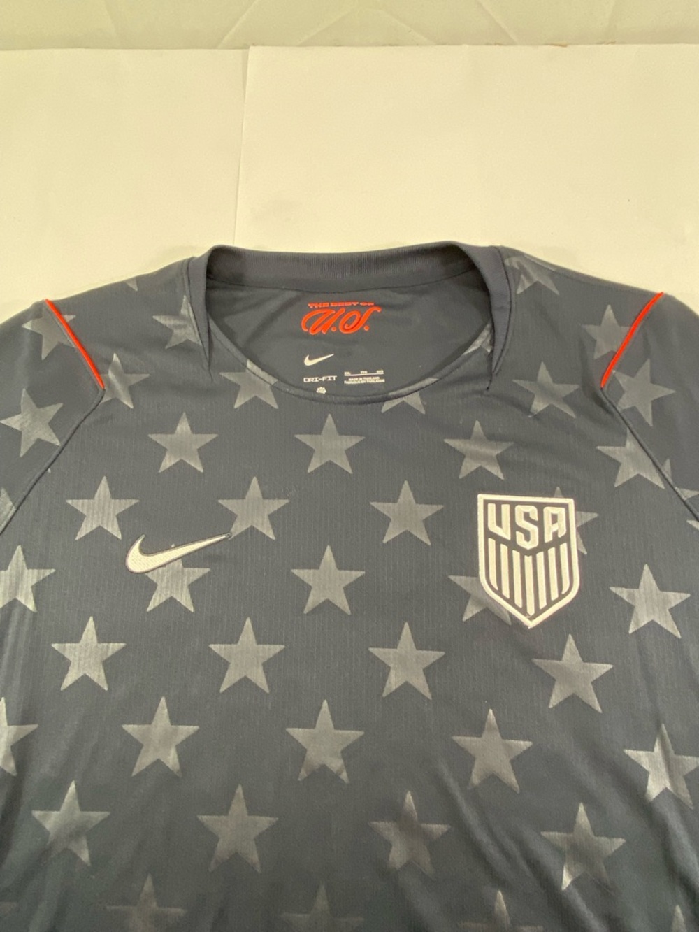 Nike USA Men’s Size 2XL Dri-Fit Performance Jersey Black With Charcoal Stars NWT - Picture 3 of 16